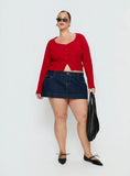 Sorenna Long Sleeve Top Red Curve