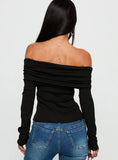 Victorea Off Shoulder Top Black