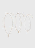 Broken Clocks Layered Necklace Gold