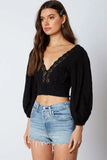 Lola Black Lace Crop Top