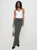 Emily Maxi Skirt Blue Black Floral