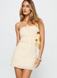 Vaida Strapless Mini Dress Cream