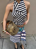 Heritage Halter Top Cream Stripe