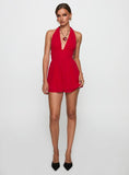Got Me Started Romper Red