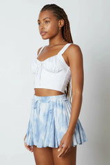 By The Sea Light Blue Tie Dye Shorts