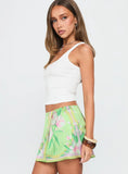 Provoke Mini Skirt Green Floral
