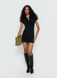 Venecia Corset Shirt Mini Dress Black