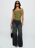Bare It All Buckle Detail Top Green