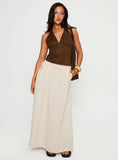 Bohemian Spirit Maxi Skirt Beige