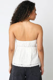 Nantucket White Eyelet Strapless Babydoll Top