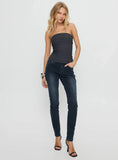 Illyssa Mid Rise Skinny Jeans Washed Charcoal