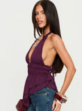 Lay It Halter Top Mauve