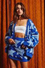 Meet Me At Midnight Blue Star Mini Skirt