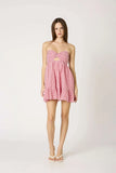 Argie Red Gingham Strapless Romper