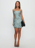 Caisyn Contrast Mini Dress Leopard