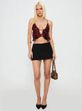 Rosaton Top Dark Red
