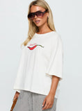 Stay Spicy Graphic Top White