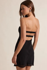 Double Take Black Strapless Mini Dress