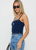 Posie Posse Graphic Tank Navy