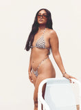Cali Bikini Top Brown White