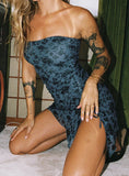 Donelli Mini Dress Navy Black Floral