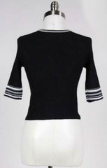 Ruled Out Black Ringer Sweater