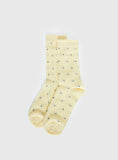 Rosee Ribbed Socks Butter Polka