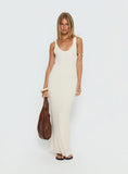 Imirisa Scoop Knit Maxi Dress Cream