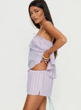 Pepita Drawstring Shorts Pink Stripe
