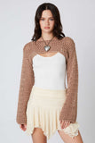 Savannah Mocha Crochet Shrug