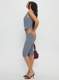 Tuka Capri Navy Gingham