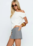 Wylie Micro Shorts Blue / Brown Stripe