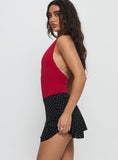 Sonsie Mini Skirt Black / White Polka