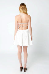 Lasting Impression White Eyelet Strapless Mini Dress