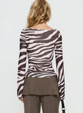 Casidee Long Sleeve Top Zebra