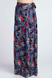 Rory Blue Floral Maxi Wrap Skirt