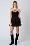 Vanessa Black Tiered Mini Skirt