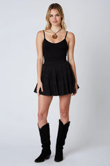 Vanessa Black Tiered Mini Skirt