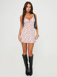 Karena Mini Dress White Red Floral