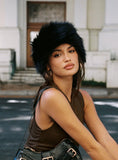 Raquela Fluffy Headband Black