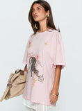 Blooming Love Oversized Graphic Tee Pink