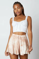 By The Sea Beige Tie Dye Shorts