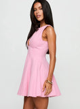 Precedence Keyhole Mini Dress Pink