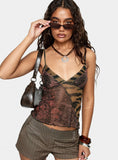 Start A Fire Mesh Cami Top Multi