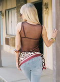 Perfect Mirage Sheer Top Brown