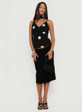 Jenae Scarf Detail Cami Top Black / White Polka