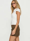 Emogene Mini Skirt Brown Stripe