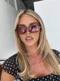 Such A Sweetie Rectangle Sunglasses Red