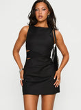 Night Changes Cut Out Mini Dress Black