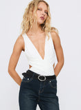 Formative Backless Bodysuit White